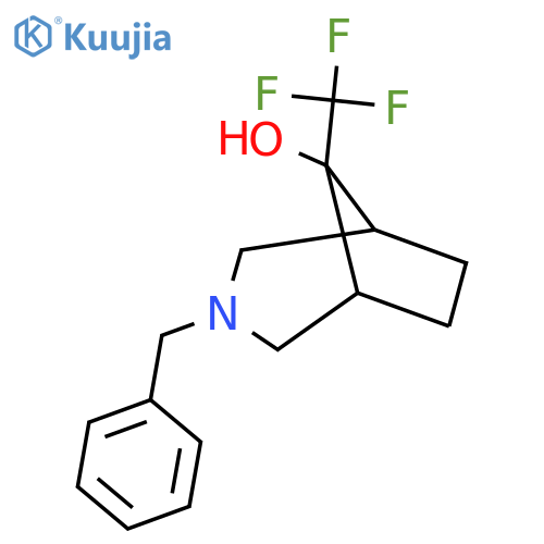 3-Benzyl-8-(trifluoromethyl)-3-azabicyclo[3.2.1]octan-8-ol structure