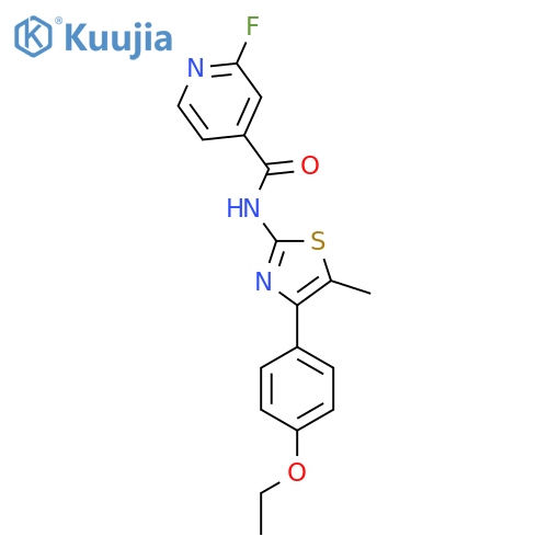 N-[4-(4-ethoxyphenyl)-5-methyl-1,3-thiazol-2-yl]-2-fluoropyridine-4-carboxamide structure