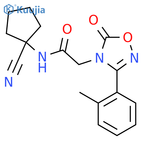 N-(1-cyanocyclopentyl)-2-[3-(2-methylphenyl)-5-oxo-4,5-dihydro-1,2,4-oxadiazol-4-yl]acetamide structure