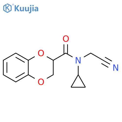 1,4-Benzodioxin-2-carboxamide, N-(cyanomethyl)-N-cyclopropyl-2,3-dihydro- structure