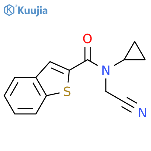 N-(cyanomethyl)-N-cyclopropyl-1-benzothiophene-2-carboxamide structure