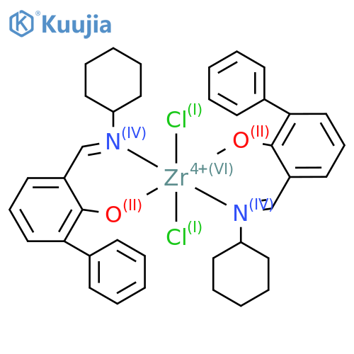 Bis(N-3-phenylsalicylidene-cyclohexylamine)-zirconium(IV)-dichloride structure