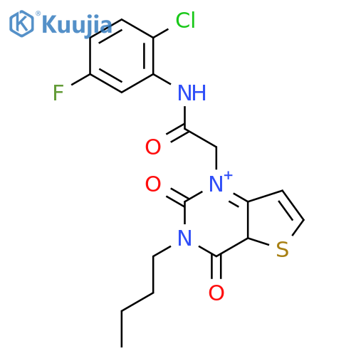2-{3-butyl-2,4-dioxo-1H,2H,3H,4H-thieno[3,2-d]pyrimidin-1-yl}-N-(2-chloro-5-fluorophenyl)acetamide structure