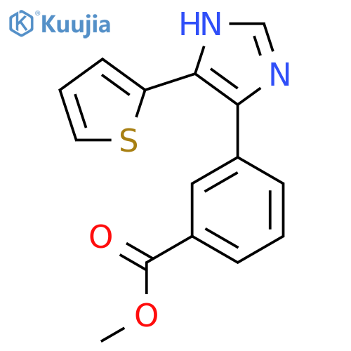 methyl 3-[5-(thiophen-2-yl)-1H-imidazol-4-yl]benzoate structure