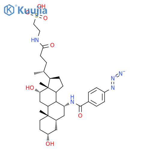Ethanesulfonic acid,2-[[(3a,5b,7a,12a)-7-[(4-azidobenzoyl)amino]-3,12-dihydroxy-24-oxocholan-24-yl]amino]-(9CI) structure