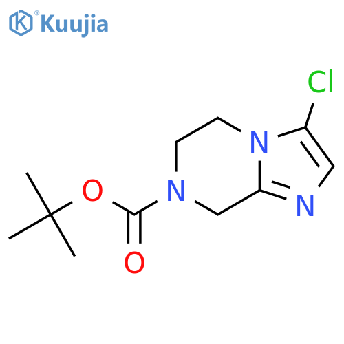 tert-butyl 3-chloro-5H,6H,7H,8H-imidazo1,2-apyrazine-7-carboxylate structure