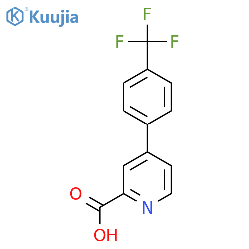 4-[(4-Trifluoromethyl)phenyl]-pyridine-2-carboxylic acid structure