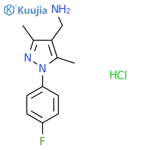 ([1-(4-Fluorophenyl)-3,5-dimethyl-1h-pyrazol-4-yl]methyl)amine hydrochloride structure
