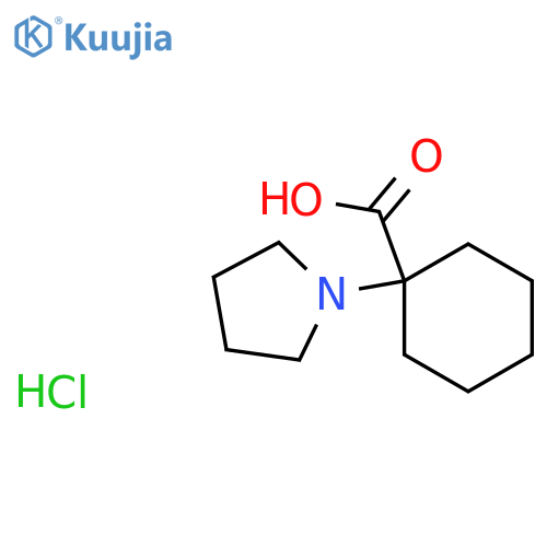 1-(1-Pyrrolidinyl)cyclohexanecarboxylic acid hydrochloride structure