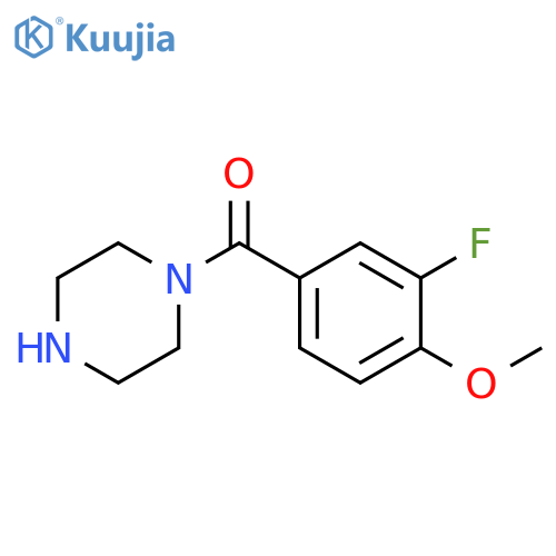 1-(3-Fluoro-4-methoxybenzoyl)piperazine structure