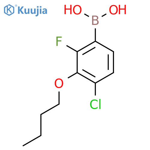 3-Butoxy-4-chloro-2-fluorophenylboronic acid structure