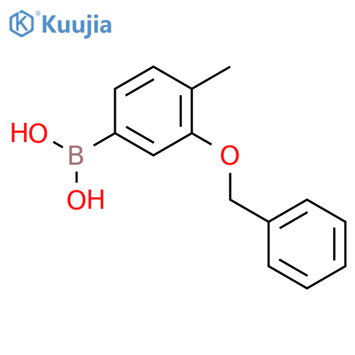 (3-(Benzyloxy)-4-methylphenyl)boronic acid structure