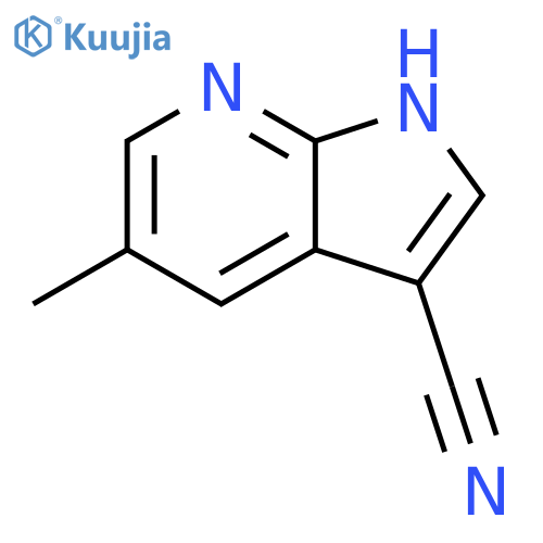 5-methyl-1H-pyrrolo[2,3-b]pyridine-3-carbonitrile structure