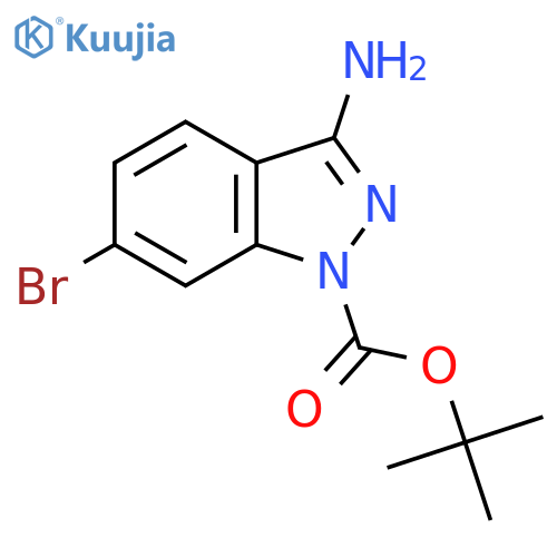 Tert-butyl 3-amino-6-bromo-1H-indazole-1-carboxylate structure