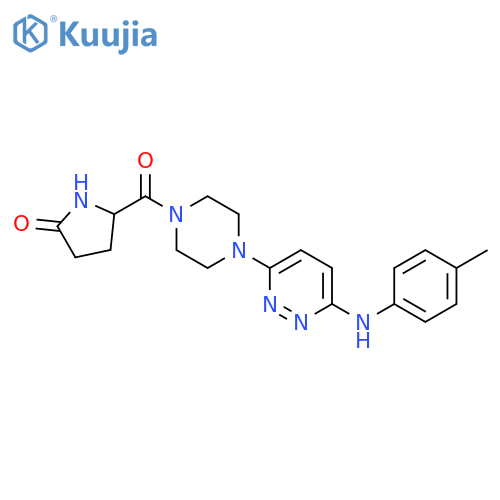 5-(4-{6-[(4-methylphenyl)amino]pyridazin-3-yl}piperazine-1-carbonyl)pyrrolidin-2-one structure