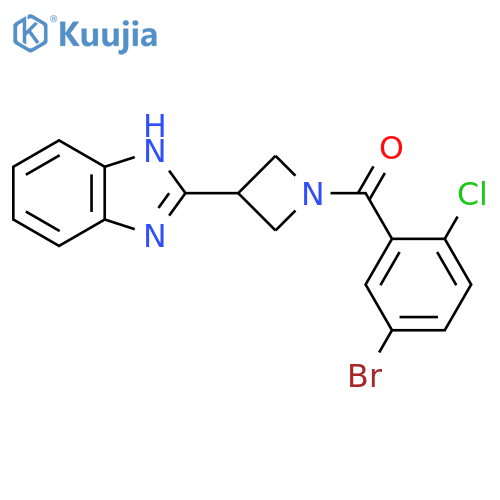 2-1-(5-bromo-2-chlorobenzoyl)azetidin-3-yl-1H-1,3-benzodiazole structure