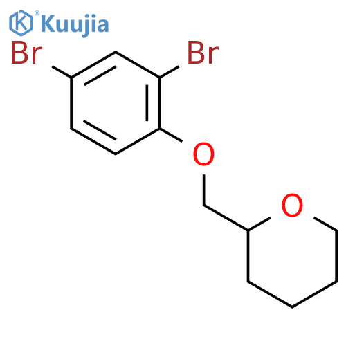 2-((2,4-Dibromophenoxy)methyl)tetrahydro-2H-pyran structure