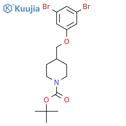 1-(N-Boc-Piperidin-4-ylmethoxy)-3,5-dibromobenzene structure
