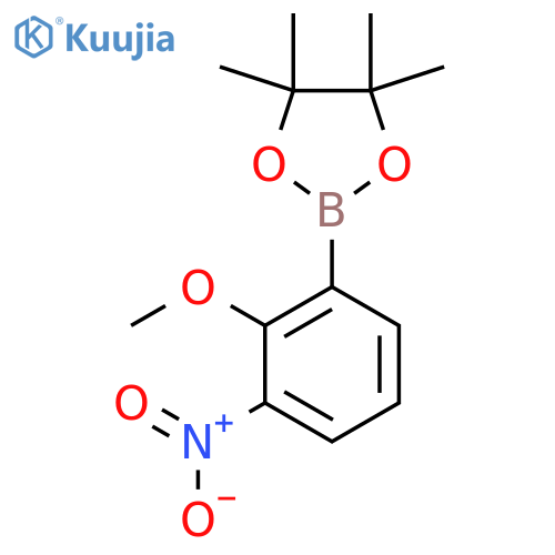 2-(2-Methoxy-3-nitrophenyl)-4,4,5,5-tetramethyl-1,3,2-dioxaborolane structure
