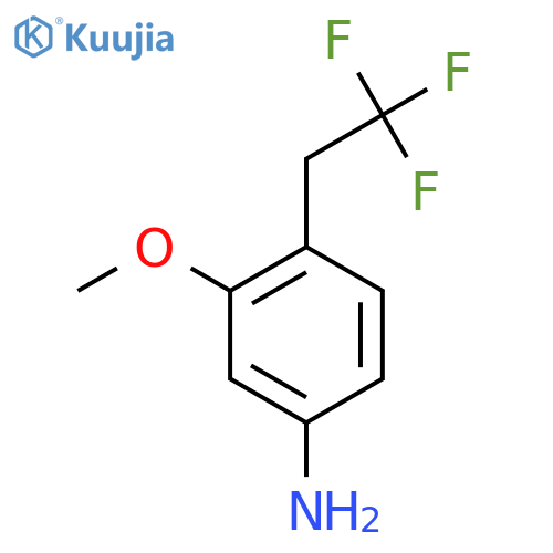 3-Methoxy-4-(2,2,2-trifluoroethyl)aniline structure