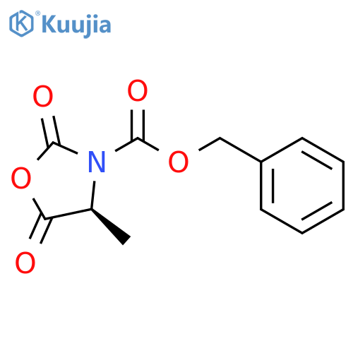 3-Oxazolidinecarboxylicacid, 4-methyl-2,5-dioxo-, phenylmethyl ester, (4S)- structure