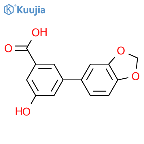 5-Hydroxy-3-(3,4-methylenedioxyphenyl)benzoic acid structure