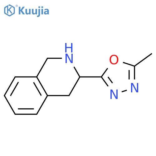3-(5-methyl-1,3,4-oxadiazol-2-yl)-1,2,3,4-tetrahydroisoquinoline structure