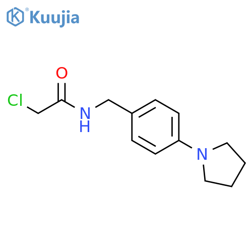 2-chloro-N-{4-(pyrrolidin-1-yl)phenylmethyl}acetamide structure