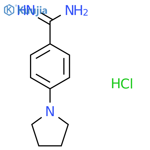4-(Pyrrolidin-1-yl)benzene-1-carboximidamide hydrochloride structure
