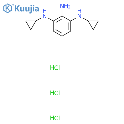 N1,N3-dicyclopropylbenzene-1,2,3-triamine trihydrochloride structure