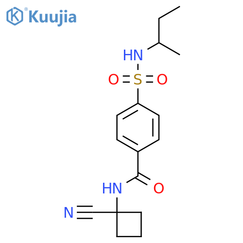 4-[(butan-2-yl)sulfamoyl]-N-(1-cyanocyclobutyl)benzamide structure
