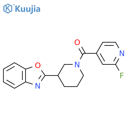 2-[1-(2-Fluoropyridine-4-carbonyl)piperidin-3-yl]-1,3-benzoxazole structure