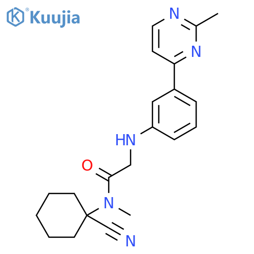 N-(1-cyanocyclohexyl)-N-methyl-2-{[3-(2-methylpyrimidin-4-yl)phenyl]amino}acetamide structure