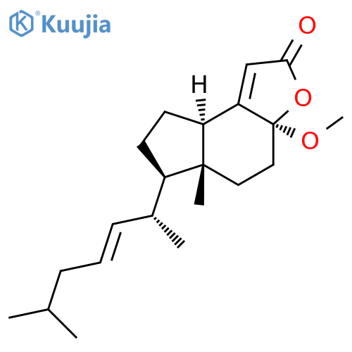 2H-Indeno[5,4-b]furan-2-one,6-[(1R,2E)-1,5-dimethyl-2-hexenyl]-3a,4,5,5a,6,7,8,8a-octahydro-3a-methoxy-5a-methyl-,(3aS,5aR,6R,8aR)- (9CI) structure