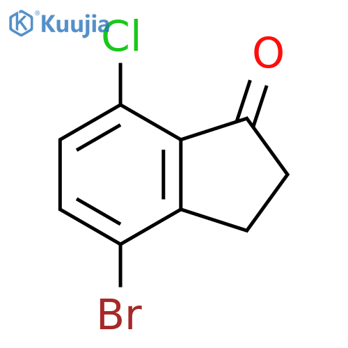 4-bromo-7-chloro-2,3-dihydro-1H-inden-1-one structure