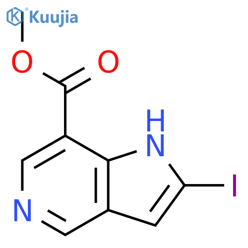 2-Iodo-5-azaindole-7-carboxylid acid Methyl ester structure
