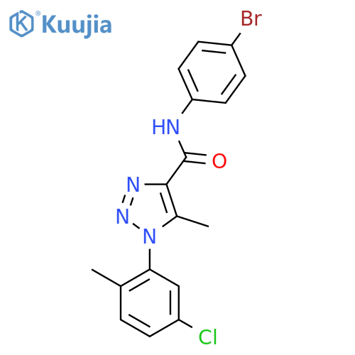 N-(4-bromophenyl)-1-(5-chloro-2-methylphenyl)-5-methyl-1H-1,2,3-triazole-4-carboxamide structure