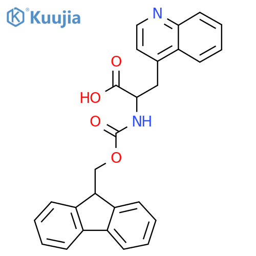 2-(9H-Fluoren-9-ylmethoxycarbonylamino)-3-quinolin-4-YL-propionic acid structure