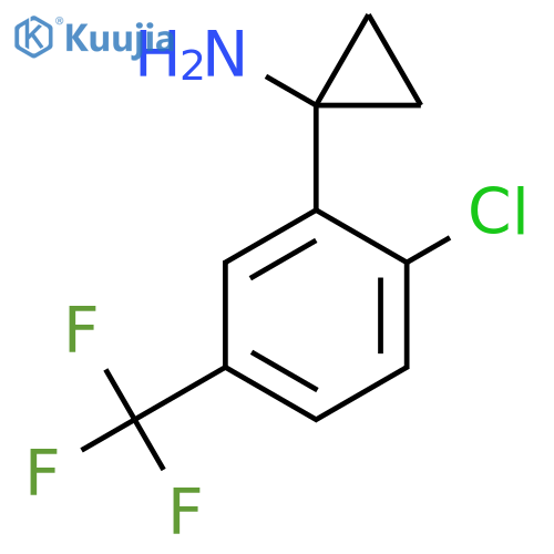 1-2-chloro-5-(trifluoromethyl)phenylcyclopropan-1-amine structure
