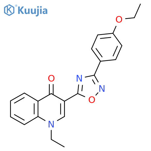 3-[3-(4-ethoxyphenyl)-1,2,4-oxadiazol-5-yl]-1-ethyl-1,4-dihydroquinolin-4-one structure