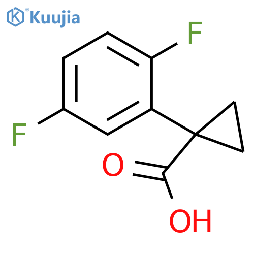 1-(2,5-difluorophenyl)cyclopropane-1-carboxylic acid structure