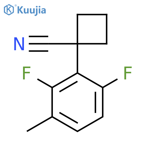 1-(2,6-difluoro-3-methylphenyl)cyclobutane-1-carbonitrile structure