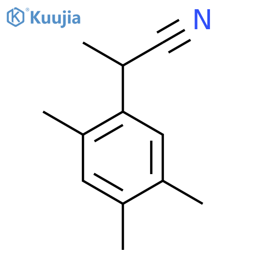 2-(2,4,5-trimethylphenyl)propanenitrile structure