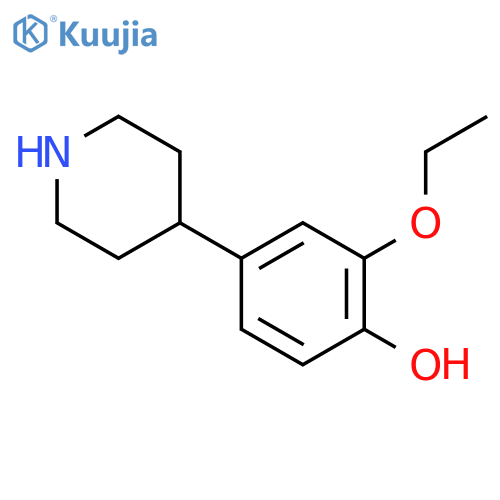 2-ethoxy-4-(piperidin-4-yl)phenol structure