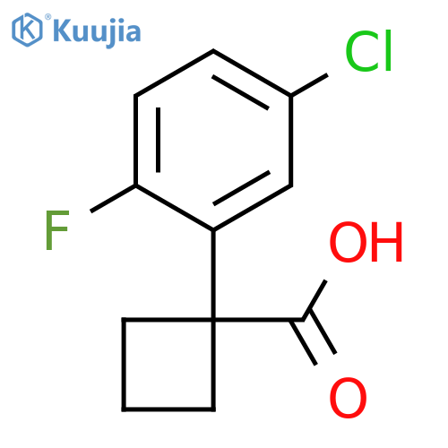 1-(5-chloro-2-fluorophenyl)cyclobutane-1-carboxylic acid structure