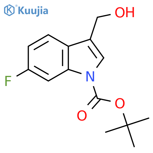 tert-butyl 6-fluoro-3-(hydroxymethyl)indole-1-carboxylate structure