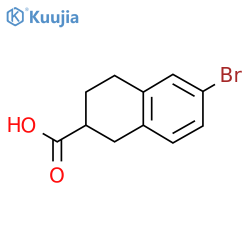 6-bromo-1,2,3,4-tetrahydronaphthalene-2-carboxylic acid structure