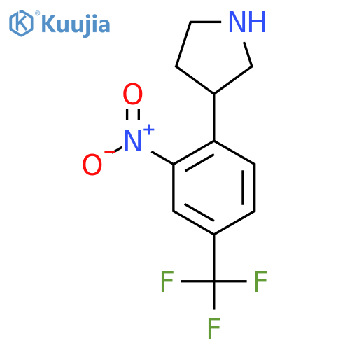 3-2-nitro-4-(trifluoromethyl)phenylpyrrolidine structure