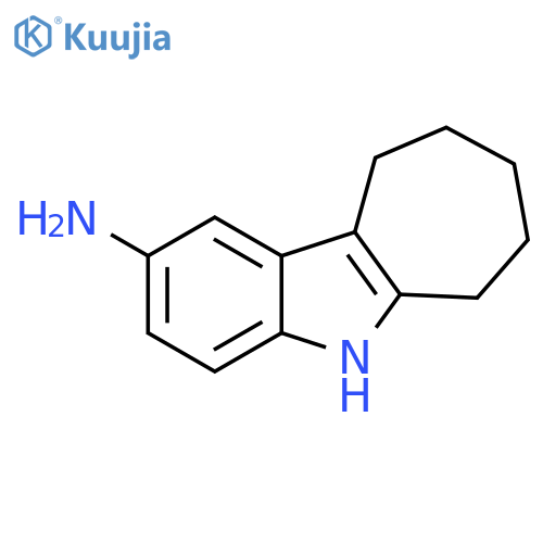 5H,6H,7H,8H,9H,10H-cyclohepta[b]indol-2-amine structure