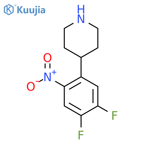 4-(4,5-difluoro-2-nitrophenyl)piperidine structure